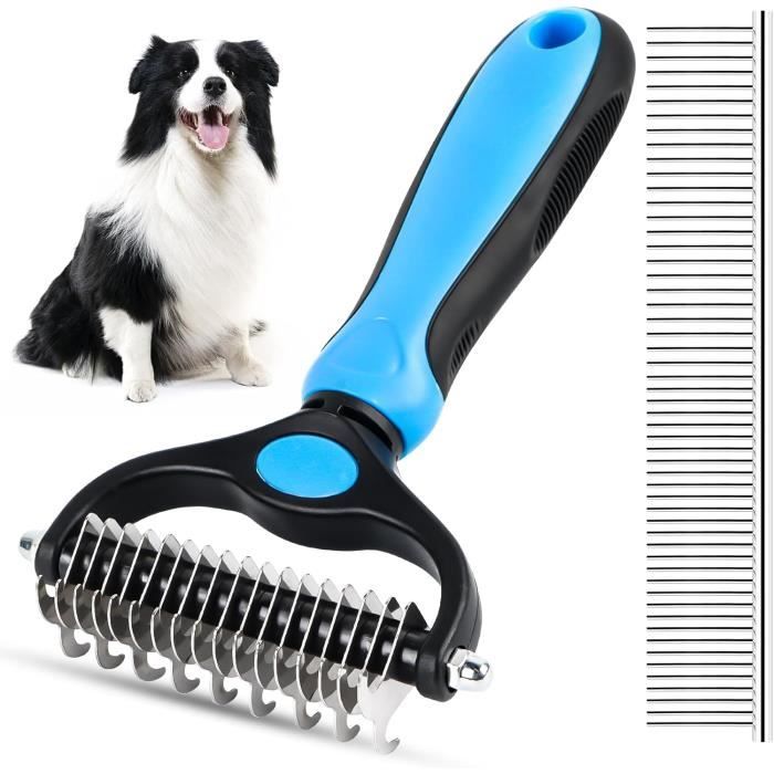 Meilleurs prix pour 2 Pièce Brosse Chien Poil Long 17+9 Dents, Brosse Chat Poil Long Râteaux De Toilettage Pour Chien Et Chat Élimine Les Noeuds,[X1857]