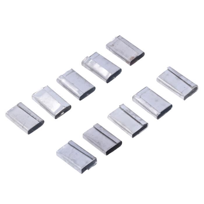 Joints De Cerclage En Fer 1KG - Clips Pour Sangles D'Emballage PP 12-16mm - Lot De 260 Pièces