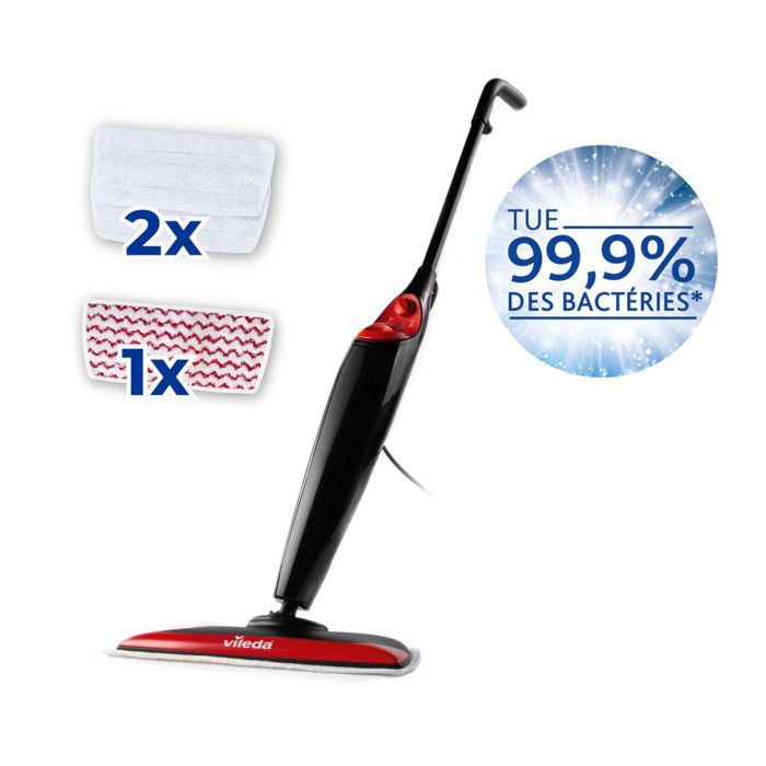 32x22x1 cm pour Vileda Balai Nettoyeur Vapeur 146576 BLEU KEEPOW Lot de 5 Housses de Rechange Steam Mop 100°C/Steam 