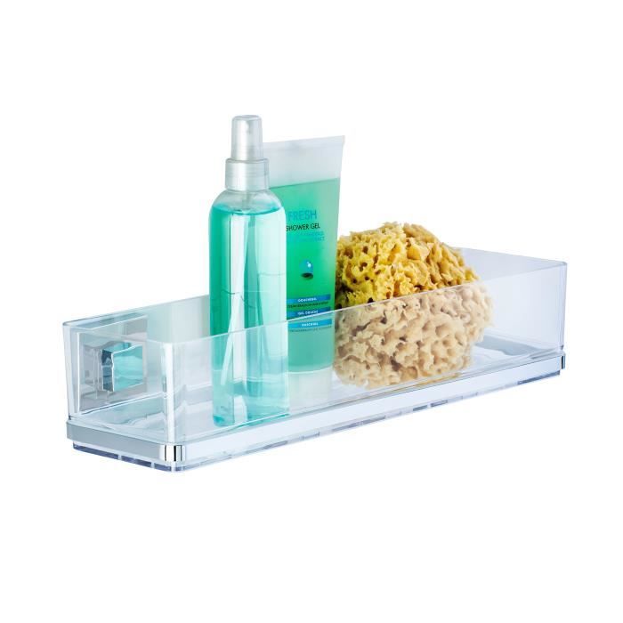Etagère murale salle de bain Quadro Panier de douche fixation sans perçage Vacuum-Loc® repositionnable & amovible sans résidus