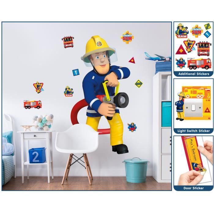 sticker geant sam le pompier cdiscount maison