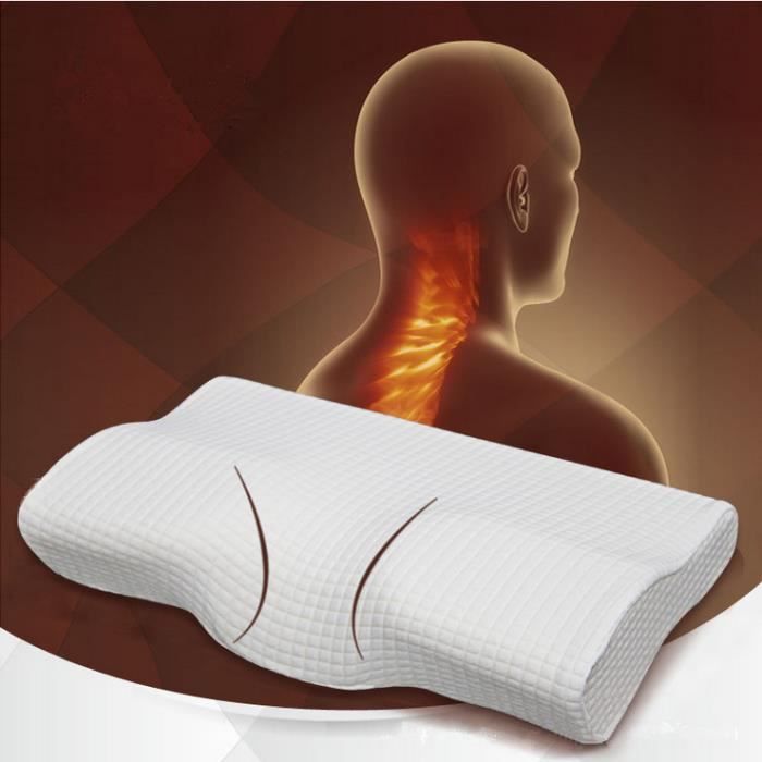 Orthopedic Latex 50*30CM White Color Neck Pillow Slow Rebound