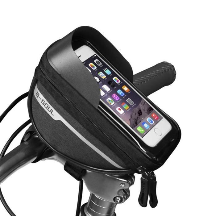 Support Vélo Pour Téléphone Portable - Compatible Oppo Reno Z SD710 - Neuf Aluminium Noir