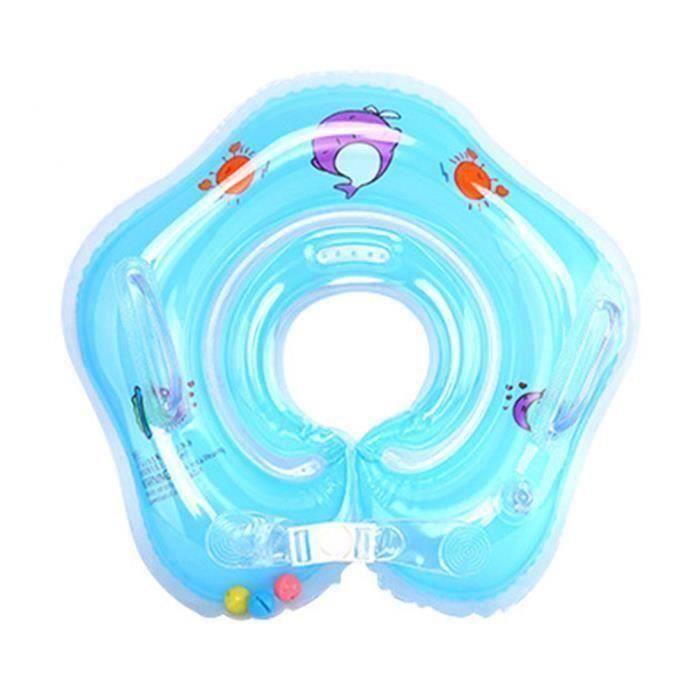 Bouée Bébé LAYCOL Avec Pare-Soleil - Anneau De Bain 3-36 Mois Bleu Marine Taille L