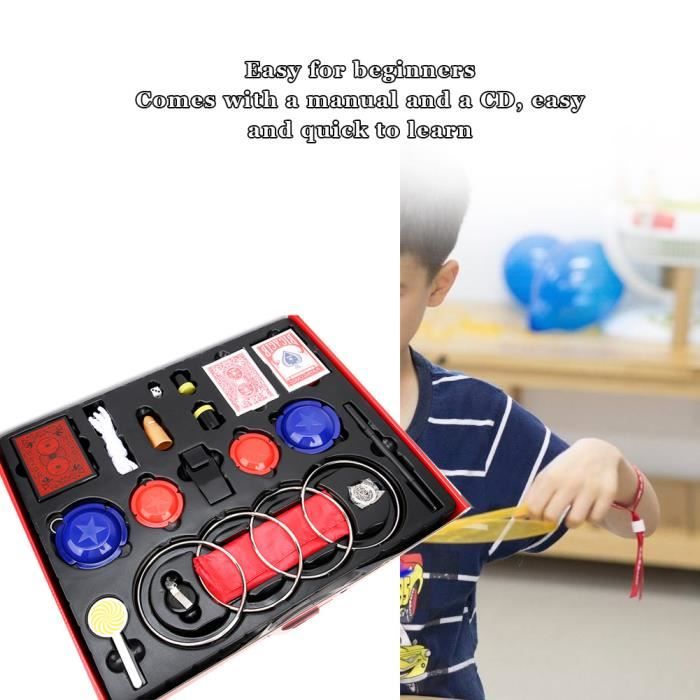 Kit Magie Enfant – Costume De Magicien, Tours De Passe-passe, Chapeau, Accessoires, Pour Filles Et Garçons De 6 à 12 Ans