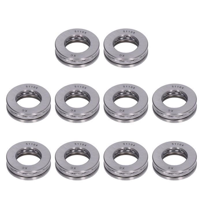 TOPINCN Lot De 10 Roulements à Billes Miniatures En Acier Double