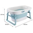 Baignoire pliable pour enfant NUO - Bleu - Siège de bain de sécurité - Bouchon de drainage-1