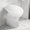 ZOE© Toilette Wc haute Classique - sans bord fermeture douce 7 cm - WC Cuvette Céramique Blanc ♕38976-1