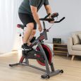 Vélo d'appartement BESP-300 - FITFIU Fitness - Disque d'inertie 24kg - Moniteur fréquence cardiaque-1