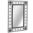 876892 - Design Furniture | Miroir mural Rectangulaire Style Moderne - Miroir pour Salle de bain Salon Chambre 50 x 80 cm Noir-1