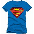 T-shirt Adulte Superman -Bleu avec Logo-1