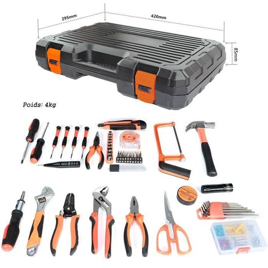 caisse a outils - malette aluminium 66 pieces - BGS do it yourself - Coffret multi-outils
