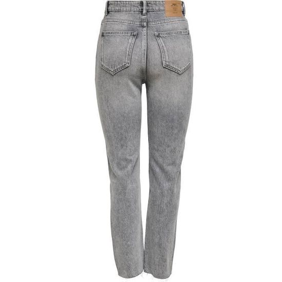 Jean Coupe Droite Taille Haute Gris Denim Femme ONLY Gris Cdiscount Pret a Porter
