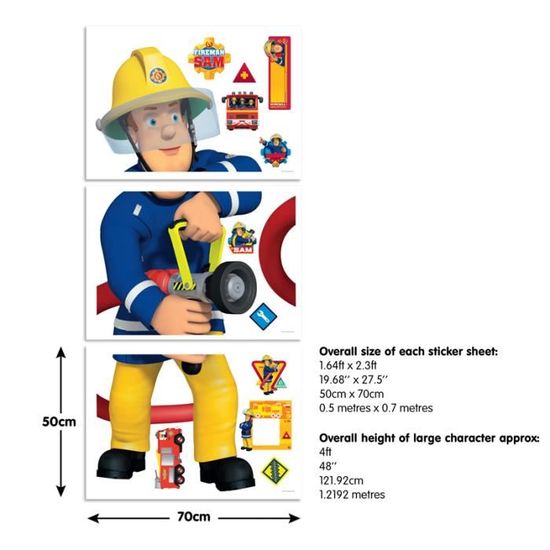 sticker geant sam le pompier cdiscount maison