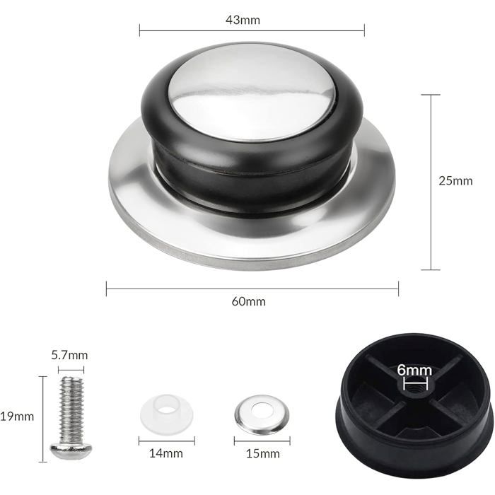 GLEAVI Lot De 5 Boutons De Couvercle De Casserole