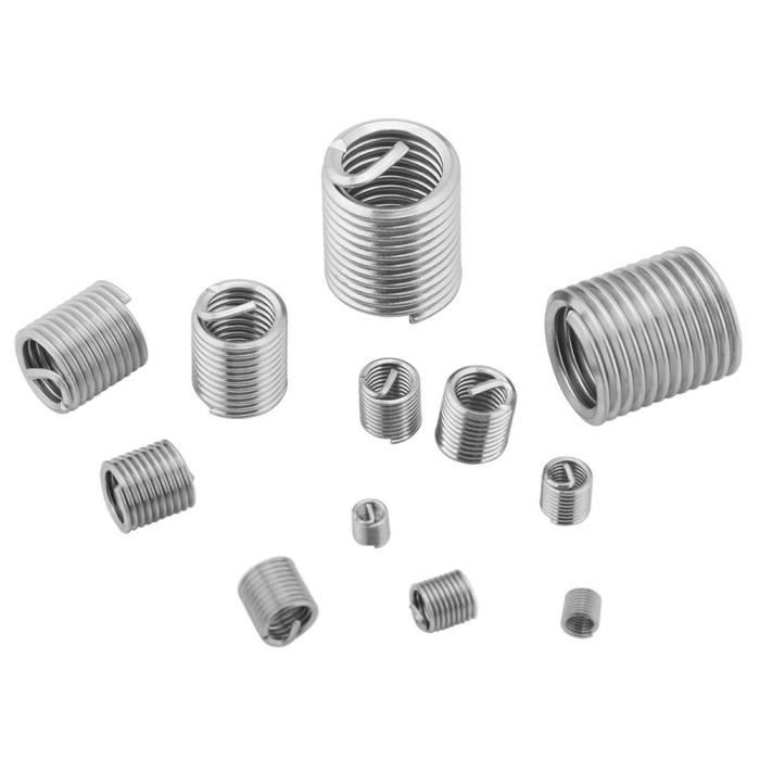 Lot de 150 Inserts de Réparation de Filetage, M3-M8 Acier Inoxydable Réparation de Filetage Insert de Filetage Fil Insert - Bricolage Lot de 150 Inserts de Réparation de Filetage, M3-M8 Acier Inoxydable Réparation de Filetage Insert de Filetage Fil Insert - Bricolage