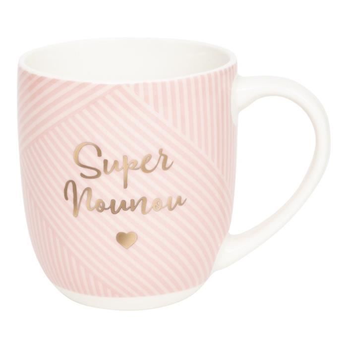 Bougie en verre Personnalisée Super Nounou - Motif Fleurie, Cadeau