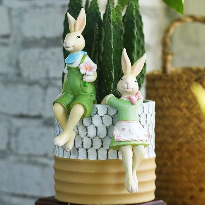 Objets décoratifs - J-LINE - Set de 3 lapins de la sagesse - Céramique