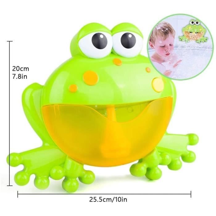 Jouet De Bain Moussant Avec Veilleuse – Grenouille Et Crocodile, Machine à Bulles Imperméable, Lumière Et Musique