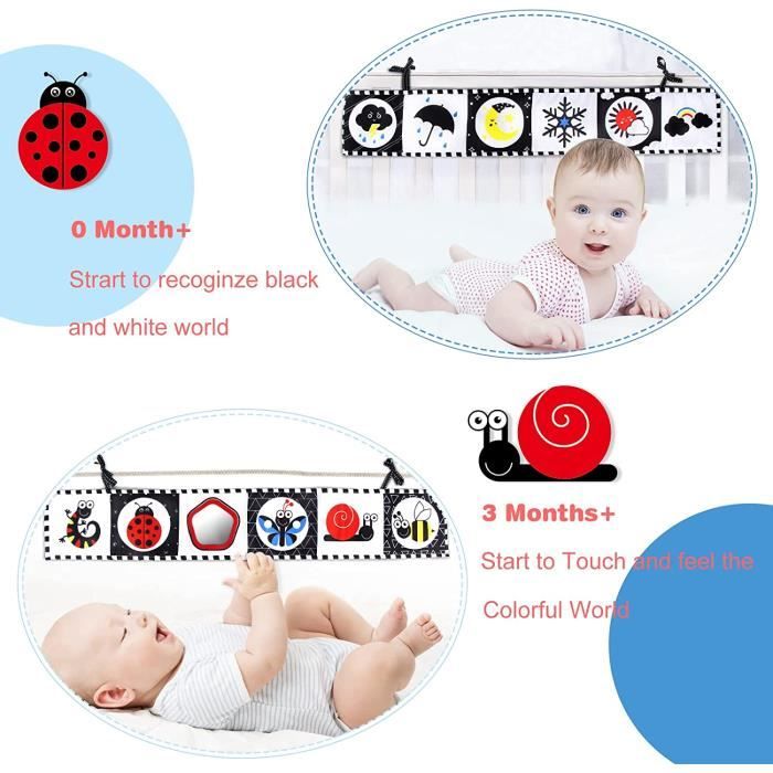 Livres pour bébé de 0 à 6 mois, livres à queue grinçante et froissée, jouets pour bébé