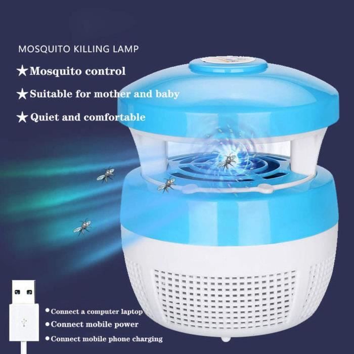 Lampe Anti Moustique, PièGe à Insectes UV 360° Lampe Anti-Moustiques Rechargeable par énergie