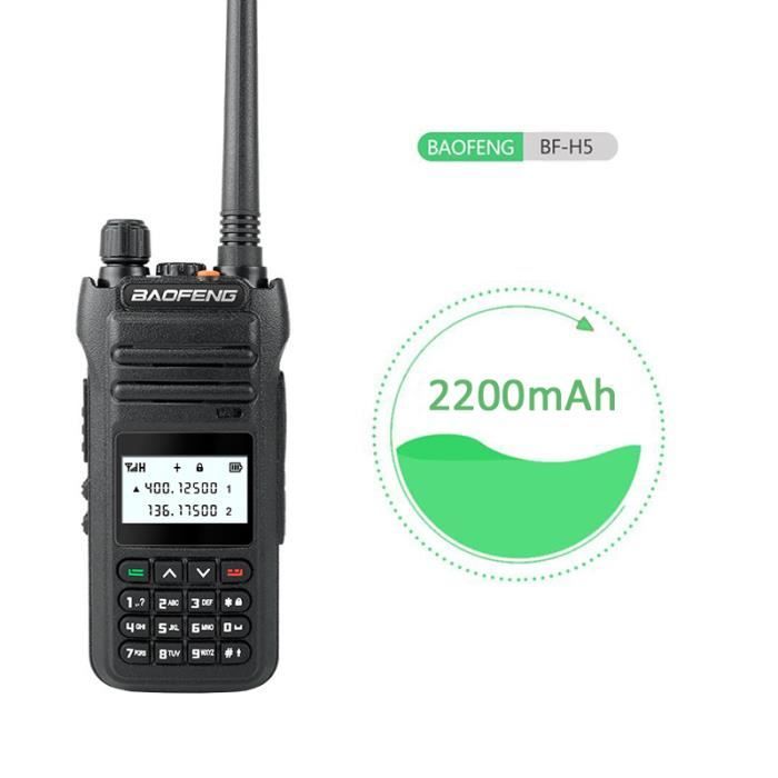 Baofeng H5 Talkie-walkie de Haute puissance 10W longue portée 16