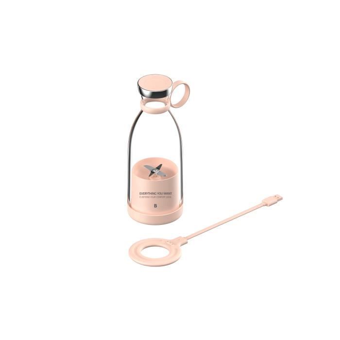 Mini Blender DETOXIMIX 150W - 2 Bouteilles 280ml - Pour Smoothies Et Jus - Sans BPA - Idéal Voyage