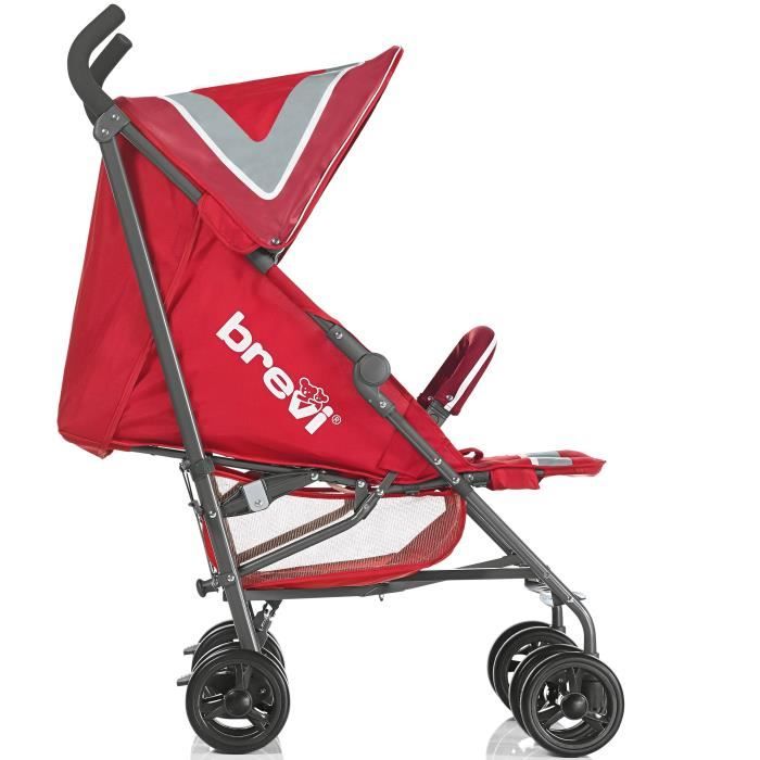 BREVI Poussette Canne Start Rouge Cdiscount Pu riculture Eveil