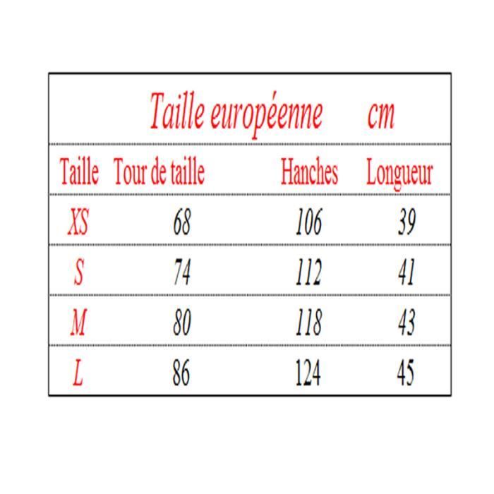 Taille m new arrivals short homme correspondance