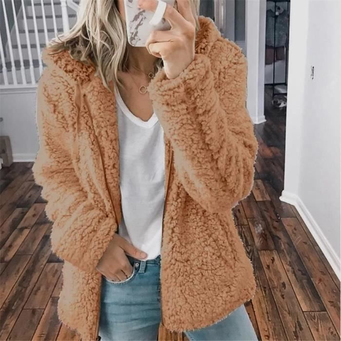 2023 Veste Polaire Femme Manteaux Polaire Zippe pour Femme Grande Taille Sweat A Capuche Femme Chaude Capuche couleurs multiple