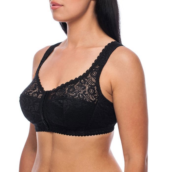 Soutien gorge ouverture devant FRUGUE Grande taille Sans armature Noir Noir Cdiscount Pret a Porter