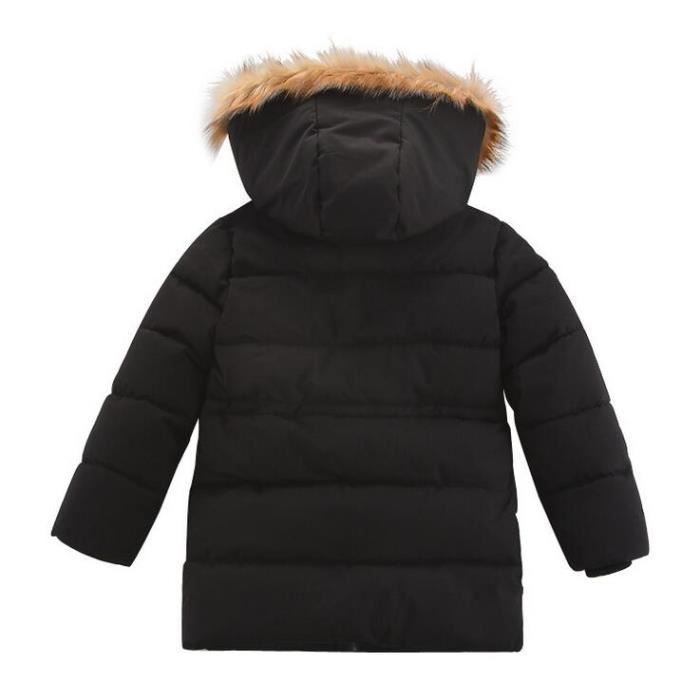 Doudoune Enfant Garcon Hiver Epais JINDING Capuche Detachable Noir Noir Cdiscount Pret a Porter