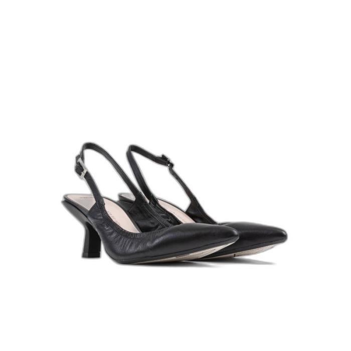Escarpins Noirs Ellen Tracy - Talons Hauts 11M - Cuir Classique - Pour Soirée Ou Bureau