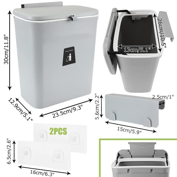 Poubelle Suspendue Pliable Poubelle Murale Pliante Armoire De Cuisine