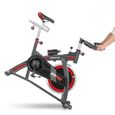 Vélo d'appartement BESP-300 - FITFIU Fitness - Disque d'inertie 24kg - Moniteur fréquence cardiaque-2