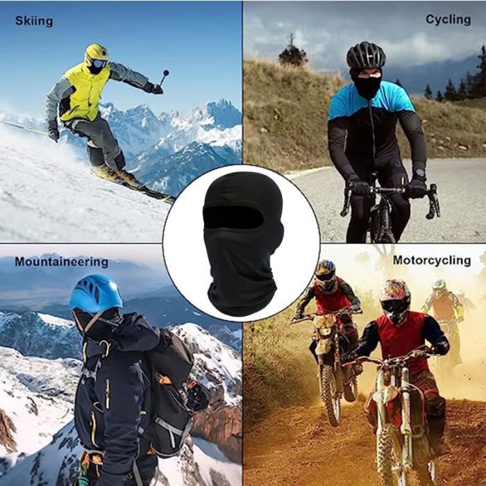 2 Pack Cagoule Masque,Protection UV Cagoule Masque Homme et  Femme,Coupe-vent et Léger Cagoule pour Ski Cyclisme Motocross VTT-Noir -  Cdiscount Auto