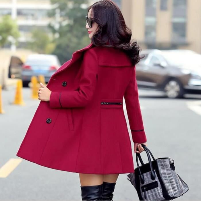 Manteau Manteau hauts laine femme nouvelle mode automne et hiver