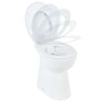 ZOE© Toilette Wc haute Classique - sans bord fermeture douce 7 cm - WC Cuvette Céramique Blanc ♕38976-3