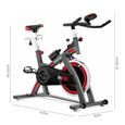 Vélo d'appartement BESP-300 - FITFIU Fitness - Disque d'inertie 24kg - Moniteur fréquence cardiaque-3