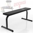 Banc de Musculation Plat - PHYSIONICS - Charge Max. 200 kg - Fitness - Noir-3