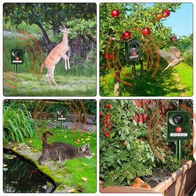 Chat À Ultrasons Solaire - Répulsif Animaux Jardin Camping - Énergie Solaire