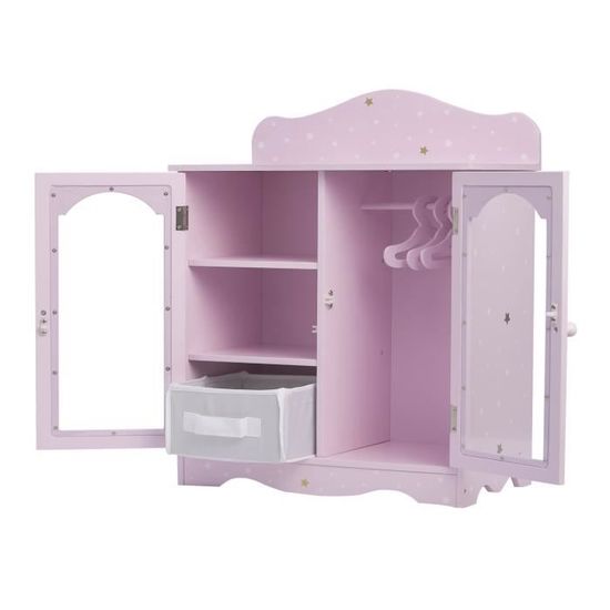 Armoire Dressing Avec Placards De Rangement Pour Poupee Ou Poupon