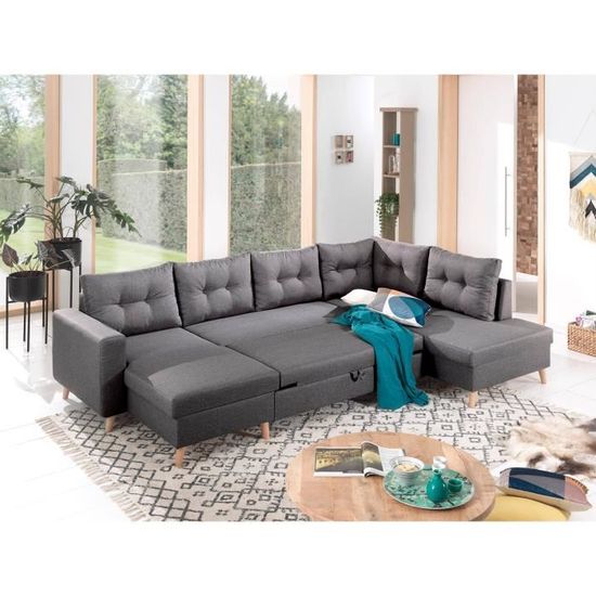 Nordic Canape Scandinave D Angle Droite Panoramique Convertible