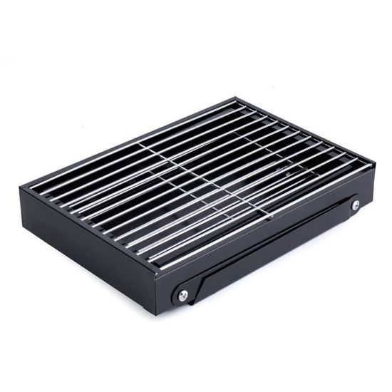 32x 22cm Griller Panier barbecue portable Grill net Clamp pliable 430 barbecue en acier inoxydable Grill panier r/ôti avec poign/ée en bois amovible et facile de transport de sac de