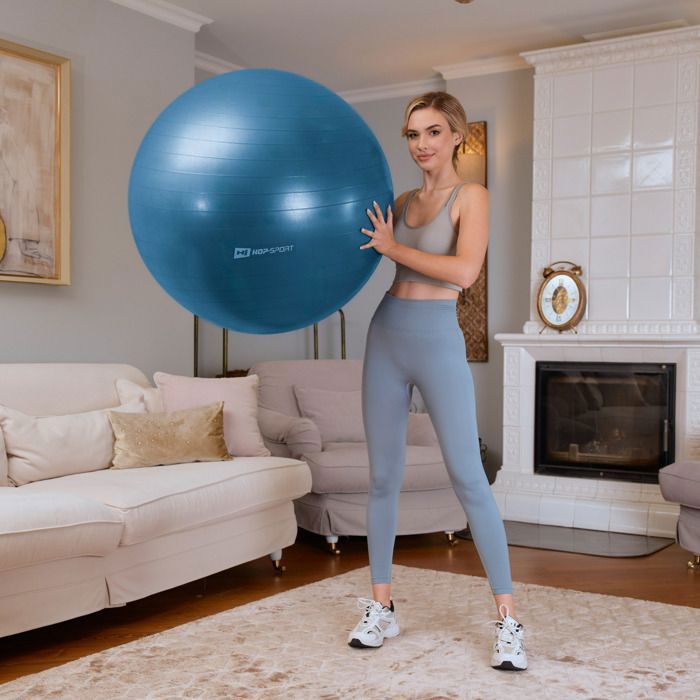 Ballon De Gym 85 Cm Rouge – Avec Pompe, Fitness Yoga Pilates Rééducation
