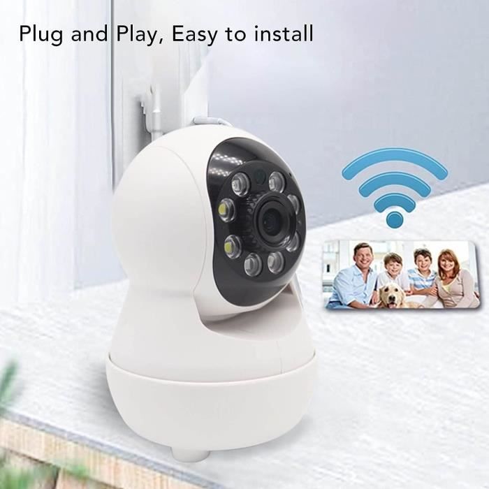 Caméra IP WiFi pour la Maison, Commerce, Surveillance Enfant