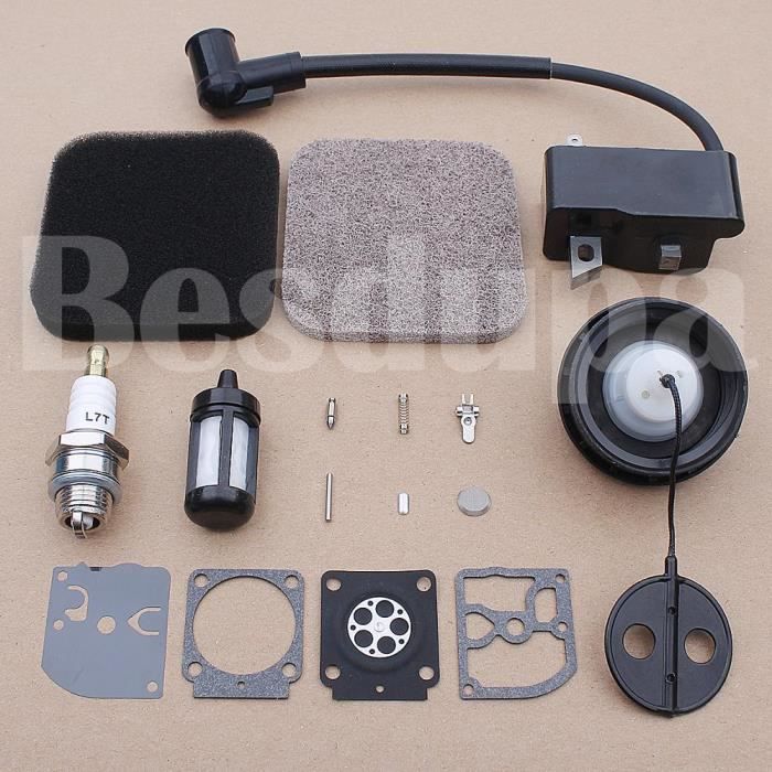 Kit Carburateur Complet Pour Stihl FS85 FS75 FS80 KM85 HS75 HS80 HS85 - Inclut Filtre à Air, Bougie, Joints - Remplace Zama C1Q-S157A Kit Carburateur Stihl