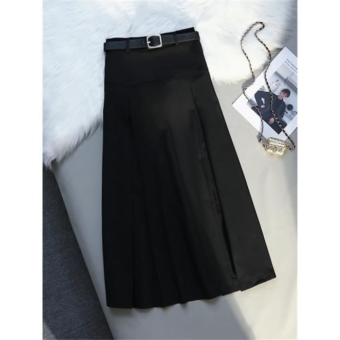 Jupe portefeuille mi longue avec ceinture pour femmes GRAY D17604 Blanc Cdiscount Pret a Porter