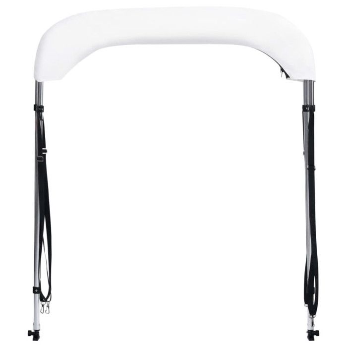 Auvent Bateau Bimini VidaXL - 183x160x137cm, 3 Arceaux, Polyester UV, Acier Inox, Anthracite