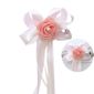 Décoration Voiture De Mariage Fleur Artificielle Ruban Noeud De Papillon Bouquet Fleur Décoration Mariage Baptême Accessrose Clair